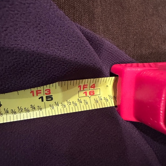 Sara Campbell Purple Plum Sheer Dress Tie In Front Turtleneck Zip On Side  Sz 6. - Picture 13 of 17